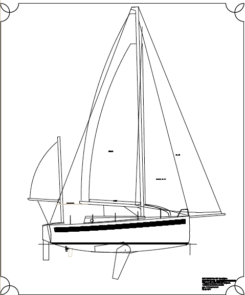 Concept drawing of the Sustainable Yacht