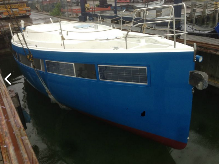 The Sustainable Yacht touching her first water