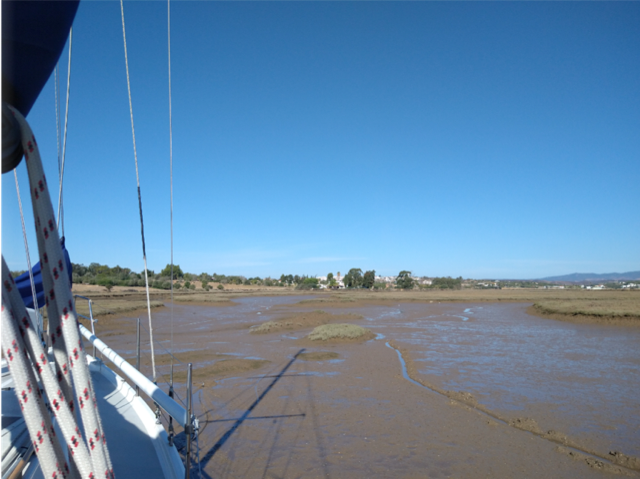 Picture of Ria Alvor at low water, showing the mudflats